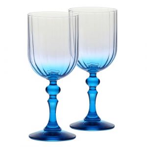 Krosno Verres &agrave; vin d&eacute;grad&eacute;s pour vin rouge et blanc, mocktails, eau avec pied color&eacute; - 300 ml lot de 2 &ndash; cristal sans plomb &ndash; lavables au lave-vaisselle &ndash; collection Celebration Moments (Krosno Glass, neuf)