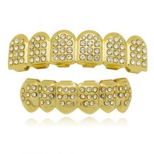 1 Ensemble Dents Hip Hop,Dents D&eacute;coratives Hip Hop,Hiphop D&eacute;coration,pour la Bouche Haut Bas,pour la F&ecirc;te des Hommes et des Femmes,Halloween Cosplay,Bal(Dor&eacute;) (SSyang, neuf)