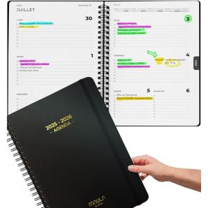 Agenda Scolaire 2025 2026 A4 – Planificateur Semainier Vue Semaine Étudiant Enseignant Université Cahier de Notes Journalier Juillet 2025 à Décembre 2026 Organisation Travail Études Vie Quotidienne (Milula Studios, neuf)