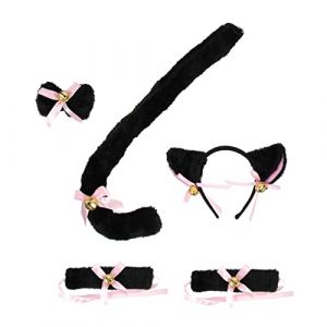 LOLIPPYY Serre-t&ecirc;te Oreilles Animaux Chat Queue D&eacute;guisement Animal Exquis D&eacute;corations De F&ecirc;te Accessoires De D&eacute;guisement De Chat (altituyse, neuf)