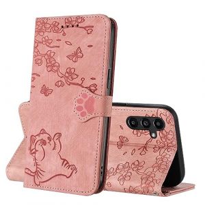 Netany Coque pour Samsung Galaxy A04S/A13 5G/A04 4G/M13 5G, Premium Étui Housse en Cuir Portefeuille Rabat Etui Cuir, Emplacements Cartes Fonction de Support Housse pour Samsung A04S (Rose) (Netany direct-sale, neuf)
