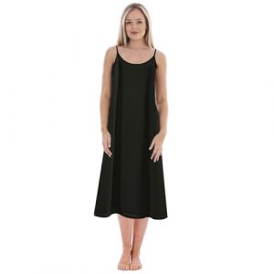Jupon pour Robe Transparente Longue Noire Beige Femme Fond De Noir Nuisette Coton Bretelles Fines Fonds Vintage Chemise Nuit Jupe Doublure Blanche Vetement Grande Taille Prise Photo Gainant (anghz, neuf)