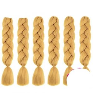 WBLSPA Extensions de Cheveux de tressage de Tresses Jumbo synthétiques pour Femmes Texture Noir Bleu Hair-A21-24inch-CHINA-6Pcs/Lot (guangzhouliyeshangmaoyouxiangongsi 85244, neuf)
