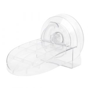 TARSHYRY Pied de Douche, Repose-pieds Pliables avec Aspiration, Pas de Forage, Suintement du Pied de Tasserie pour Spa de Douche (Blanc Transparent) (Shenganhe, neuf)