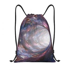 JAYWIS Sac de sport étanche avec cordon de serrage imprimé tête de mort, sac de sport pour l'école, la plage, les vacances, la natation, les voyages, Espace, M (Xiangdeshop, neuf)