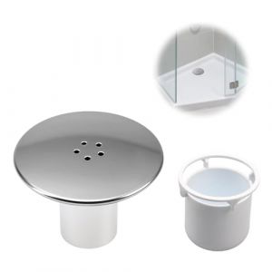 1Pcs Bonde de Douche, Capot Bonde Douche 90 mm/115mm, Universelle Remplacement de Couvercle de Prise de Drain de Douche, Fermeture Anti-odeurs, Couvercle de Prise de Drain de Douches (Blanc) (TuXingMeiLing, neuf)