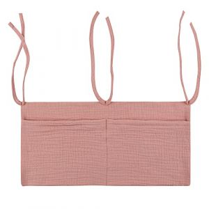 LICHENGTAI Suspendu Organisateur de Couches, Sac de Rangement Suspendu Sac de Rangement pour Lit de Bébé, Organisateur de Lit de Bébé Cabine Chevet Poche Lin pour Vêtements Couches (Okssud, neuf)