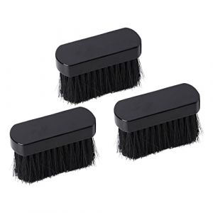 Lot de 3 brosses de chemin&eacute;e, chemin&eacute;e, foyer, chemin&eacute;e, t&ecirc;te ronde avec poign&eacute;e en bois, compagnon, brosse de nettoyage, brosse de rechange (PPfend, neuf)