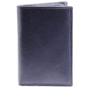 Charmoni - Porte Papier Voiture - Protection Anti RIFD - 2 Etuis Prot&egrave;ges Carte Grise et Permis Inclus - Porte Document V&eacute;hicule avec Rangement Assurance - Cuir Vachette (Cuir Collet Vache, Bleu) (Charmoni, neuf)