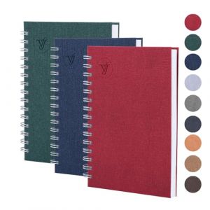 Victoria's Journals Lot de 3 carnets de notes A5, couverture rigide, lign&eacute;, 200 pages, carnet de notes de luxe, carnet &agrave; spirales (Victoria's Journals EU, neuf)