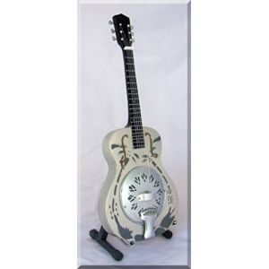 ARTSTUDIO35 Guitare Miniature Résonateur Dobro Mark Knopfler Silver 6 Cordes (ELECTRICLAND, neuf)