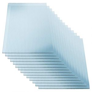 KAISER PLASTIC® Plaque Polycarbonate 4mm | 605 x 1210 mm - Lot de 5 plaques | Polycarbonate Transparent | résistant aux UV | Plaque Polycarbonate pour Serre Jardin (Kaiser-plastic, neuf)