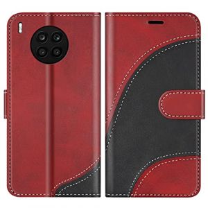 BoxTii Coque pour Huawei Honor 50 Lite/Huawei Nova 8i, Portefeuille Etui en Cuir PU, Magn&eacute;tique Protection Housse Coque pour Huawei Honor 50 Lite/Huawei Nova 8i, Rouge (BoxTii, neuf)