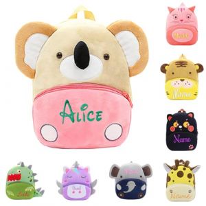 XNBTIM Personnalisable Enfant Cartable Primaire, Personnalisé Broderie Prenom Cartable, S'Applique à Garcon、Fille de Voyage Maternelle Sac, Ecole Cadeau Nursery D'Anniversaire（Koala） (xunxianshop, neuf)