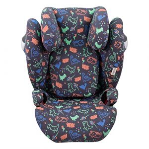 JYOKO Kids Housse pour siège Auto bébé en Coton Compatible avec Cybex Solution M et Pallas B - Fix (Happy Dino) (JYOKO, neuf)