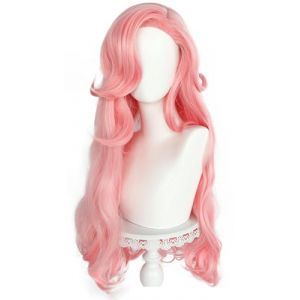 Kolegrial Fluttershy Cosplay Perruque Femme Rose 85CM Long Boucles Ondulées Perruque Déguisement Licorne Fluttershy Halloween Carnaval Fête Mascarade Costume Accessoires Anime Show Wig (shenzhenshixiningkeji, neuf)