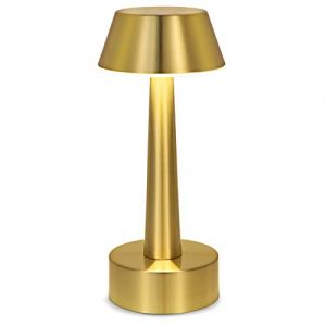 OCEST Lampe sans fil rechargeable par USB, petite lampe de table d'ext&eacute;rieur &agrave; batterie, 3 couleurs, lampe de chevet &agrave; intensit&eacute; variable, dor&eacute;e, pour jardin, table &agrave; manger, couloir, cuisine, (guankailighting, neuf)