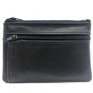 Charmoni - Portefeuille - Porte Monnaie - Multi Poches - en Cuir véritable - pour Homme (Noir) (Charmoni, neuf)