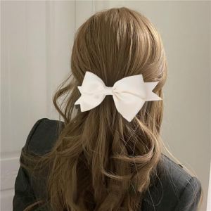 TseenYi Pinces &Agrave; Cheveux Grand Noeud Noeud En Satin Pinces &Agrave; Cheveux Ruban Blanc Noeuds &Eacute;pingles &Agrave; Cheveux Grand Noeud Barrette Noeud Barrette Accessoires Noeud Ruban D'hiver (TseenYi, neuf)
