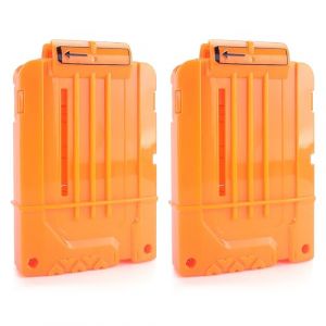 TiGog Lot de 2 chargeurs à clip pour Nerf N Strike - 6 fléchettes - Recharge rapide - Pour fusils jouet Nerf N-Streik Elite Series - Orange (TIGOG, neuf)