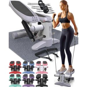 Mini Stepper et Appareil d’Escalade Nordic Lifting – avec Bandes de Résistance et Pédales Antidérapantes – Structure Robuste avec Une Capacité de Charge de 150 kg – Écran LCD (Nordic Quality UK, neuf)