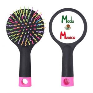 Brosse à cheveux démêlante motif drapeau mexicain cactus aigle mexicain base coussin (dexbo, neuf)