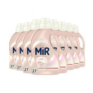 Mir - Lot de 8 lessives liquides - Blanc - Main & Machine - Raviveur - Formule Unique 3en1-27 Lavages (PENNGUIN-FR, neuf)