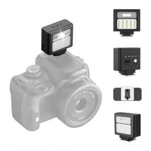 ULANZI SL02 Mini Flash d'appareil Photo avec lumi&egrave;re vid&eacute;o, GN8 6500K Appareil Photo Speedlite, 4 Niveaux de Puissance, Mini Flash Manuel, Sabot de Flash &agrave; Contact Unique pour appareils Photo Nikon (ULANZI Official, neuf)