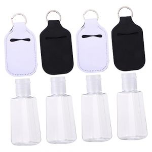 FOMIYES Flacon à Main Rechargeable 30Ml avec Couvercle Lot de 8 Set de Flacon Vide Portable en Néoprène pour Savonnette et Lotion Accessoire de Voyage (Family&Personal, neuf)