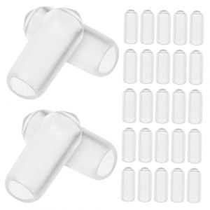 VALICLUD 200 Pièces couvre-pied bandeau élastique pinces policier pour enfant Couverture cerceaux de cheveux casquettes capuchons en caoutchouc embout de bandeau en caoutchouc Transparent (Cedongh, neuf)
