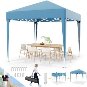 Devoko Tonnelle Pliante 2x2 Imperméable,Tonnelle de Jardin Exterieur,Tonelle pour Camping,Festival, Plage,Barnum Pliant Protection UV 50+,Réglable en Hauteur en 3 Parties,Bleu (Mainwin Store, neuf)