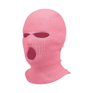 Cagoule Hiver Mode Balaclava Tricoté Intégral 3 Trous Homme Chapeau Tricoté Femme Hiver Vélo Ski Cagoule Unisexe Sports (VJOAIDJOI, neuf)