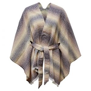 Rayson Poncho Ch&acirc;le El&eacute;gant Ouvert Femme Chaud &Eacute;paissie Hiver Grand Taille Poncho Cape Tartan Style Manteau Automne Hiver Chaud Ouverture Cachemire d'imitation Douce Ch&acirc;le(Kaki) (RSSAA, neuf)