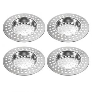 QEQSHQO 4 Pcs Filtre évier Cuisine,Filtre de Vidange pour évier,Grille Evier Cuisine,Tamis lavabo en INOX,Filtre Cheveux Douche,Accessoire Drain Lavabo Baignoire Bonde,pour Salle de Bain Cuisine (SHI ZHENGUI DE DIAN, neuf)