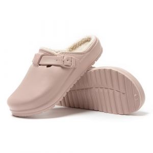 JOMIX Sabot Fourrure Femme Homme avec Boucle en Caoutchouc EVA Chaussons Fourrure Femme Homme Hiver Pantoufles Femme Imperm&eacute;able Chaude Confortable (Rose, 41) (JOMIX EUROPE, neuf)
