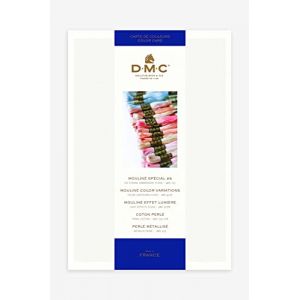DMC - Carte de Nuances de Fil &agrave; Broder en Coton Moulin&eacute; & Perl&eacute; - Carte de Couleurs | avec &eacute;chantillons de Fils - Accessoire Indispensable (DMC Boutique, neuf)