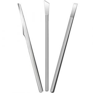 Angoily Lot de 3 Couteaux pour P&eacute;dicure 16 CM en Acier Inoxydable &ndash; Grattoir Lime &agrave; Peau Morte et Tondeuse &ndash; Trousse &agrave; Outils Professionnelle pour Dissolvant de Cuticules et Soins des (Ceoning, neuf)