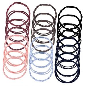 DEARMAMY Pièces bracelets pour femmes liens de cheveux en soie attache-cheveux grand Poignée élastiques à cheveux boho élastiques à cheveux pour filles en tissu (Liiane, neuf)