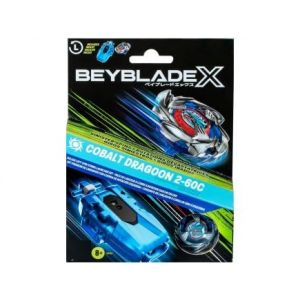 Coffret toupie pour Beyblade x Pack Cobalt Dragoon 2-60c - Set toupie + Lanceur Deluxe - Type Attaque + 1 Carte (cavernedesjouets, neuf)