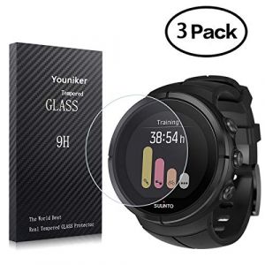 Youniker 3 Pi&egrave;ces Verre Tremp&eacute; Compatible pour Suunto Spartan Ultra Protecteur d'&eacute;cran, Protection &eacute;cran en Verre Tremp&eacute; Films Vitre pour Suunto Spartan Ultra Film de Protection d'&eacute;cran (Youniker Direct, neuf)