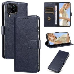 FMPCUON Coque pour Huawei P40 Lite Etui RFID Protection Housse en Premium Cuir Pochette Portefeuille Rabat Clapet Case Porte Carte Magnétique Étui pour Huawei P40 Lite - Bleu (FMPCUON-EUR, neuf)