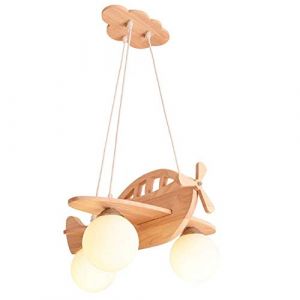 TRFAN LED Cartoon Bois Avion Plafonnier Blanc Jaune Chaud Lumière Acrylique Lustre Chambre À Manger Salon Étude Chambre d'enfants Simple Moderne Decoration (tongchengxianyuchadanshangmaoyouxiangongsi, neuf)