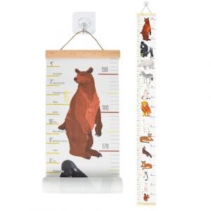 Enfants Regle Taille, R&egrave;gle Hauteur Murale, Toile Hauteur r&egrave;gle de Mesure, Tableau de Croissance pour Enfants, Toise de hauteur, r&egrave;gle de hauteur en Toile pour D&eacute;coration de Chambre Jardin d'enfants (qingzeyuan, neuf)