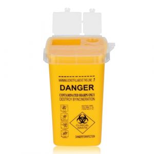Bo&icirc;Te Pointue Pour Conteneur D'Aiguilles ATOMUS 1L Tatouage En Plastique Conteneur Pointu Tatouage &eacute;Limination M&eacute;Dicale Bo&icirc;Te &agrave; D&eacute;Chets D'Aiguille Biohazard Lock Container Tattoo Supplies (1PCJaune) (hayou1989, neuf)
