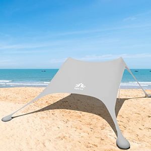 Night Cat Abris de Plage Lycra Tente de Plage Ombre Tente Abri Auvent Protection UV UPF50+ avec Sac de Sable Ancres pour Plage Pique-Nique Pêche Camping (Night Cat-EU, neuf)