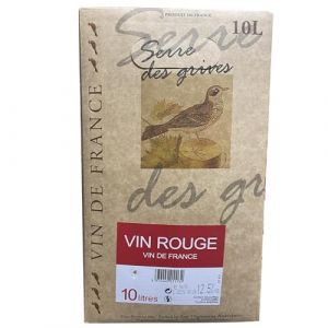 Cubi Vin Rouge 10L - Serre des Grives - Bag in Box 10L - Ardèche (Vins et Spiritueux, neuf)