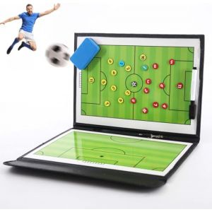 ZONSUSE Tableau Tactique Football, Entra&icirc;neur Board Footballs, Tableau Magn&eacute;tique Portable, avec Marqueurs, Gommes, Aimants D'&eacute;quipe, pour Entra&icirc;nements Tactiques, Cours et Comp&eacute;titions (Football) (SUSEN-EU, neuf)