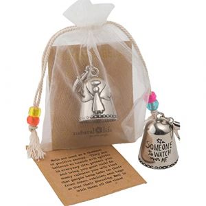 Creative Bell Ange Clochette Grelot Porte-bonheur en Argent Plaqué avec Carte Cadeau d'Anniversaire pour vos Amis et Amoureux (Chremin, neuf)