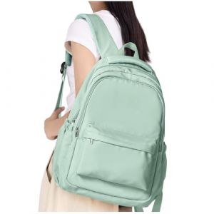 HYC00 Sac &agrave; Dos Scolaire Fille Coll&egrave;ge Ado Sac D'&eacute;cole D&eacute;contract&eacute; L&eacute;ger Cartable Scolaire Fille Lyc&eacute;e Garcon Imperm&eacute;able Sacs &agrave; dos Loisirs Femme Homme pour Travail &Eacute;cole Voyage School Bag,Vert Clair (SUNMOP, neuf)