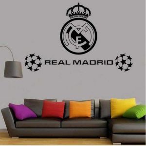 YANDAOFANG Real Madrid Football - Autocollants muraux Amovibles pour Le Salon, créez Une atmosphère Sportive enthousiaste 75×35 cm (yanshimaoyiyouxiangongsi, neuf)